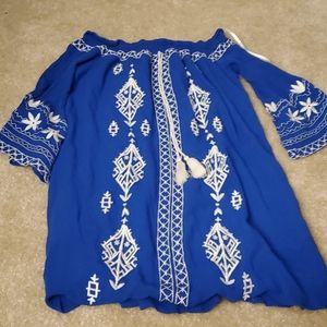 Boho embroidered dress